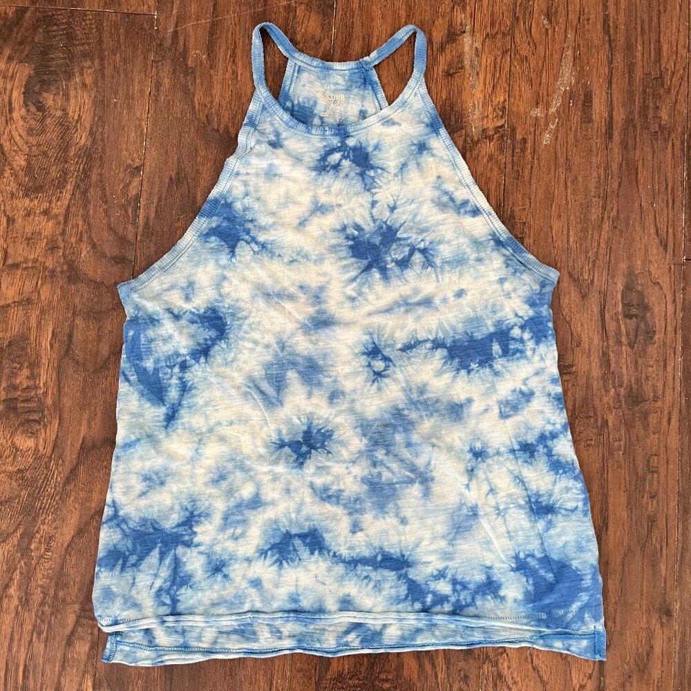 Mossimo Supply Co. Blue Tie Dye Tank, Size M